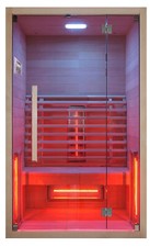 SAUNA INFRAROSSI 100X90 CM FINLANDESE 2-3 POSTI PC USB BLUETOOTH O3 STRISCIA LED