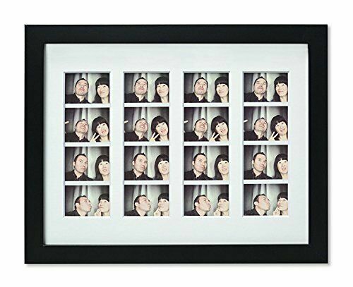 Pojah 8.5x11 Picture Frame Set Of 4 – Black Wood Frames With Mat For 6x8 Photos, Gallery Wall Ready