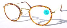 NWT Vintage 90's Round Metal Double Rim Reading Glasses 3.50 Tortoise 