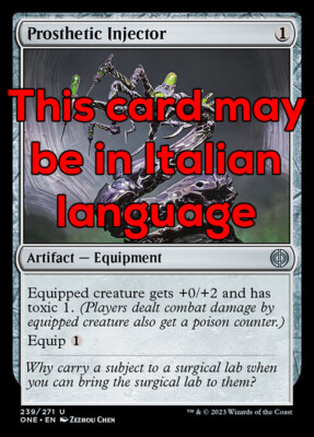 MTG PROSTHETIC INJECTOR FOIL EXC - PROTHETIK INJEKTOR 239 - ONE - MAGIC
