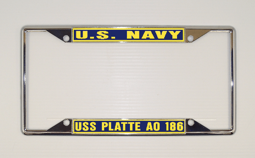 USS PLATTE AO 186 Nummernschildrahmen U S Navy Militär Auto-LKW-Motorrad  - Bild 7 von 11