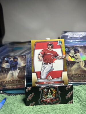 2023 Bowman Chrome Tyler Oneil Gold Refractor 49/50 Team Canada/Boston Red Sox
