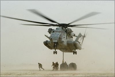 Poster, Many Sizes; Marines Ch-53E Super Stallion Helicopter  Al Anbar, Iraq 200