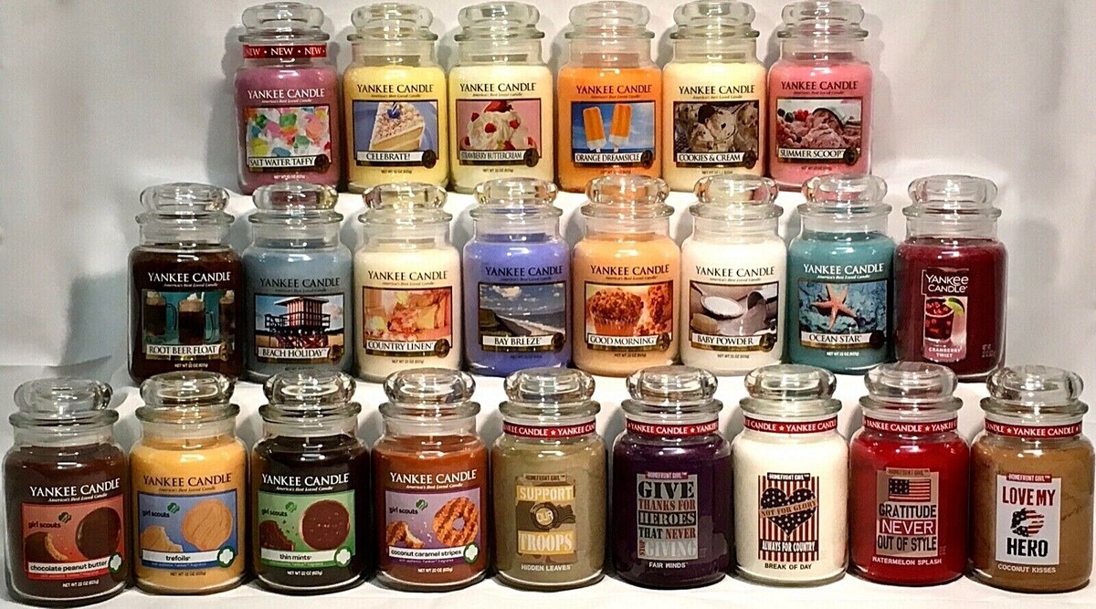 RARE YANKEE CANDLE LARGE JAR 22oz RETIRED SPRING SUMMER COLLECTOR