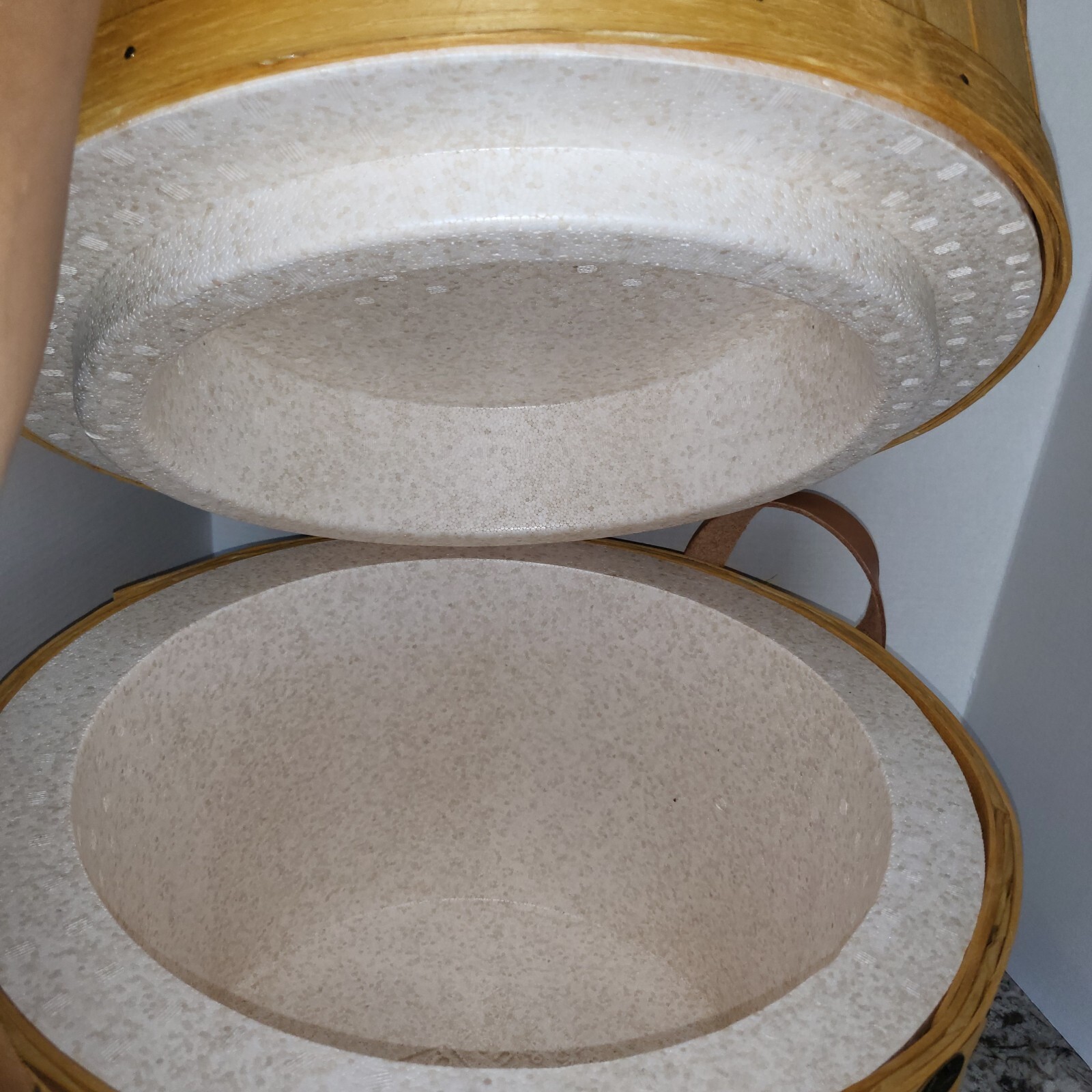 Vintage Discontinued New Peterboro Basket Insulated Drum Cooler Natural