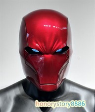 Batman Red Hood Jason Todd Helmet FRP Mask Cosplay Prop Eyes Glowing Wearable