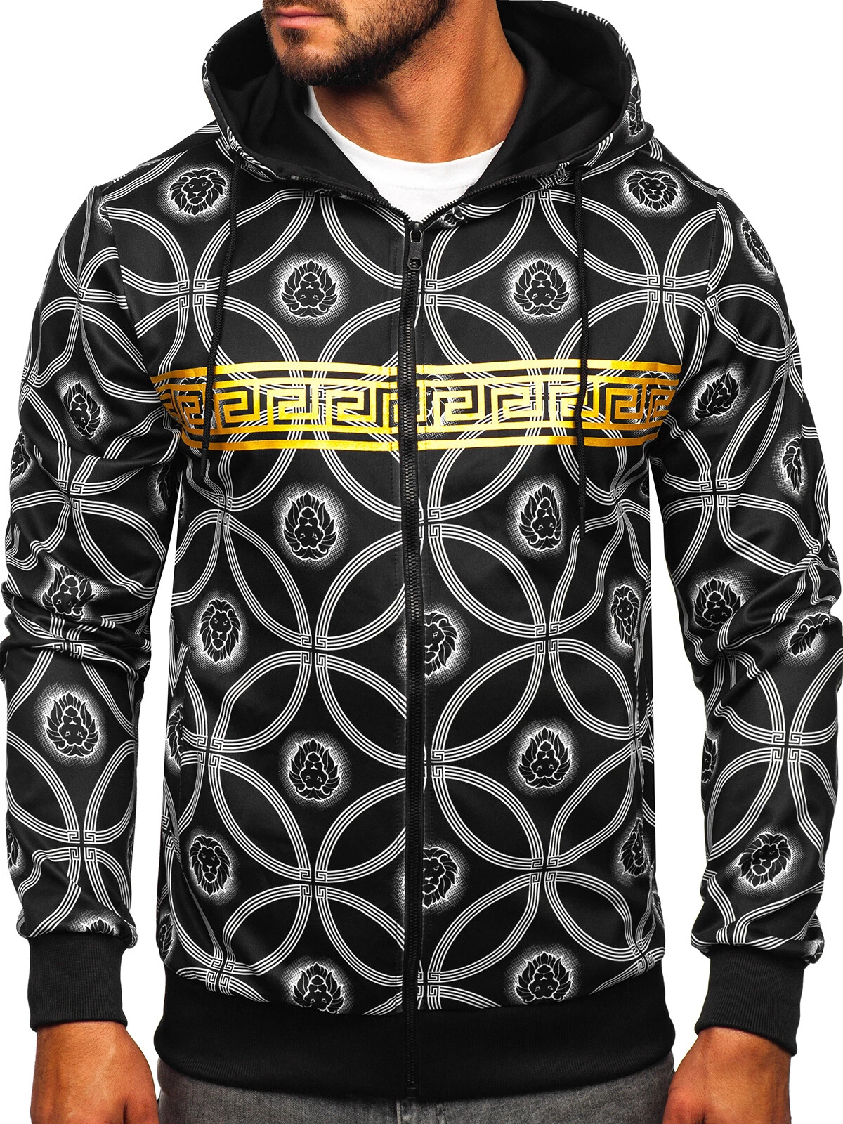 SACAI Felpa con cappuccio felpa con cappuccio maglione fantasia uomo stampa BOLF