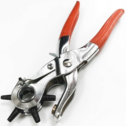 Hole Punch Pliers. Budget Revolving Punch leather Belt and Eyelet Hole Cutter - Picture 2 of 4