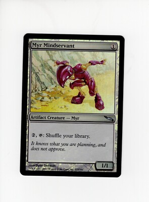 Myr Mindservant Mirrodin FOIL NM- very light clouding MTG Magic the Gathering