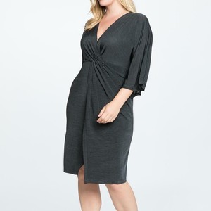 kimono sleeve wrap dress