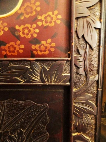 ASIA SCREEN SPANISH WALL SPLITTER ANTIQUE ASIA CHINA JAPAN ANTIQUE SCREEN - Picture 4 of 6