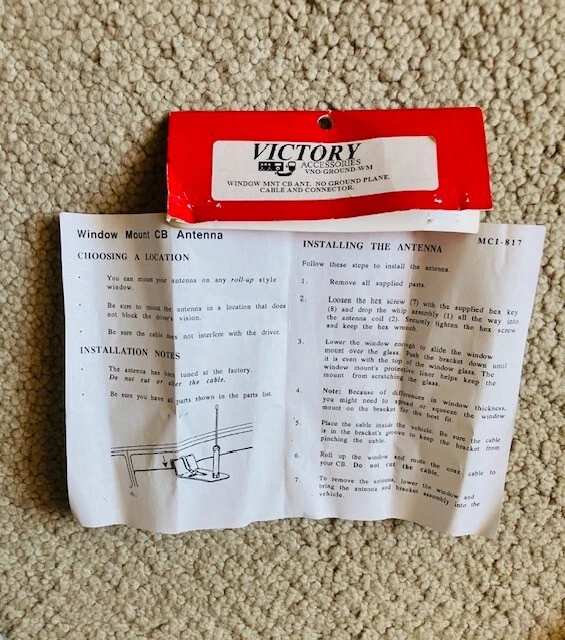 Victory VNO/Ground-WM 28" Window Mount CB Antenna - Image 4 of 4