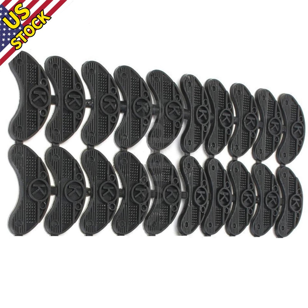 20Pack Black Rubber Sole Repair Heel Savers Toe Plates Tap DIY Glue On  Shoes Pad