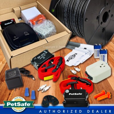 PetSafe Stubborn Fence 2-Dog Collars 14 Gauge 3 Acres 1500 Feet Wire Made in USA