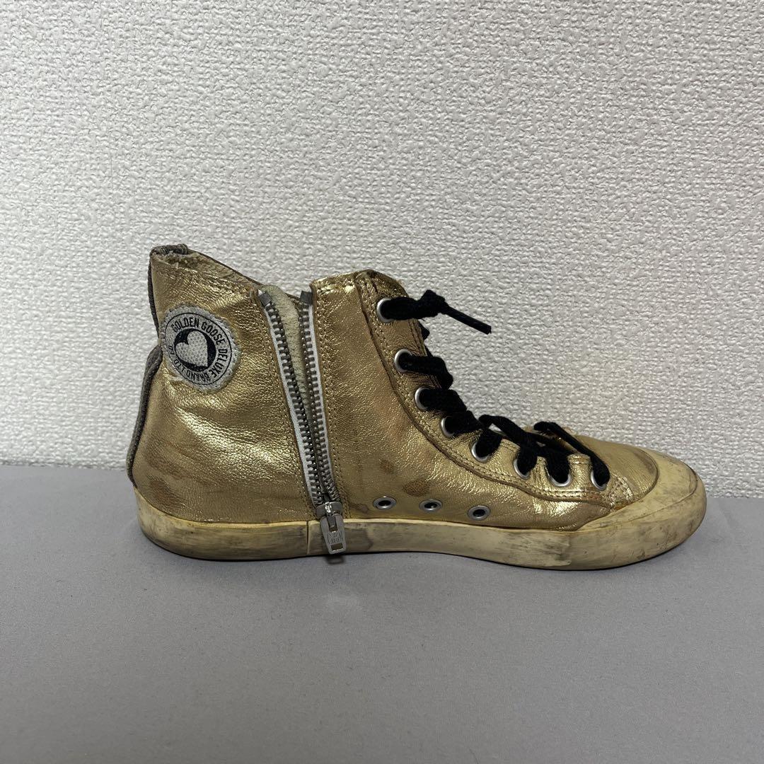 Golden Goose GGDB Francy Sneakers Color Gold Damaged Deisgn Size