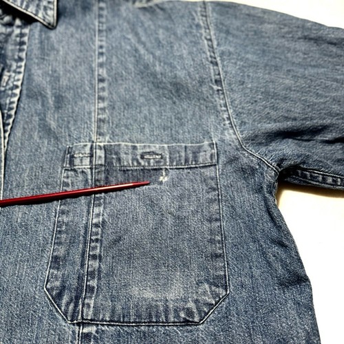 Harley Davidson Denim Jean Shirt Men's Medium Blue L/S Button Down Pocket Biker - Picture 10 of 15