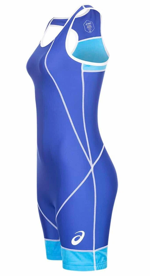 ASICS Wrestling Singlet Damen Ringeranzug blau Wettkampf Ringen - Bild 2 von 4