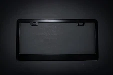 Matte Black License Plate Frame Cover Metal Stainless Front Back Universal 
