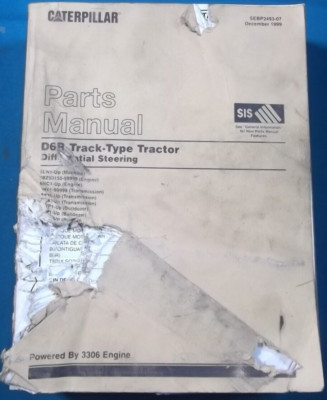 CAT CATERPILLAR D6R TRACTOR DOZER BULLDOZER PARTS MANUAL S/N 5LN00001-UP