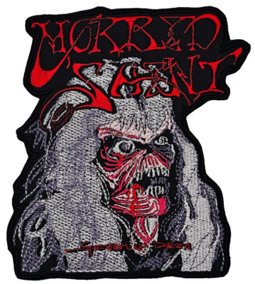 MORBID SAINT SPECTRUM OF DEATH (shaped border) EMBROIDERED PATCH