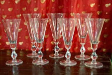 Set bicchieri cristallo 7 pezzi flute champagne cristallo di Boemia