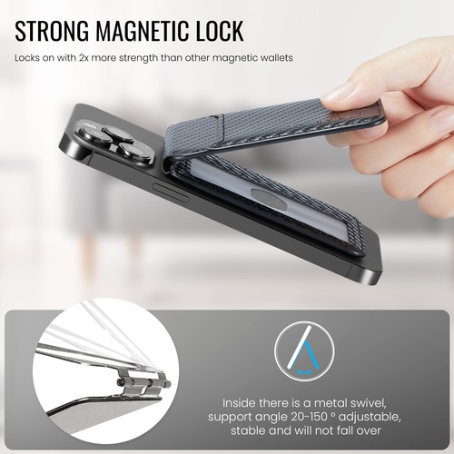 Universal Geldbörse Stick-On Handy RFID Block Kartenhalter Ständer Etui - Bild 90 von 120