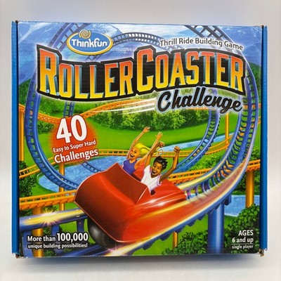 ThinkFun Roller Coaster Challenge Thrill Ride Building Logic Game COMPLETE