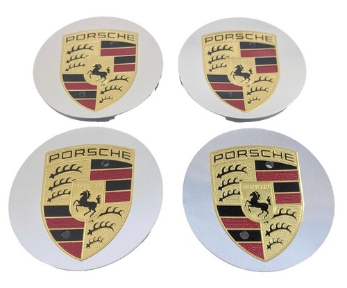 Porsche Macan Turbo III IV Alloy Wheel Centre Caps Colour Crest Diamond Cut