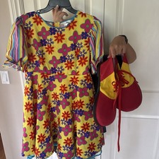 Red and Yellow Circus Clown Shoes Costume Accessory Footwear Dress