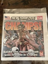 NEW YORK POST KNICKS WIN NBA CHAMPIONSHIP Cha...