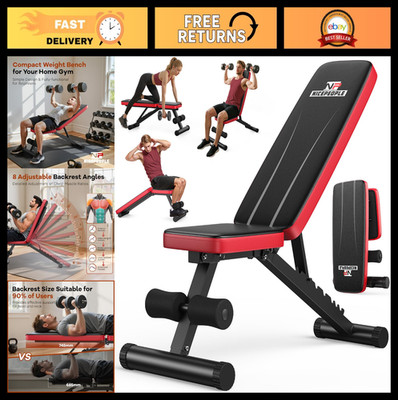 Adjustable Weight Bench for Home Gym, 660LBS Capacity, 8 Backrests, Foldable Com