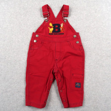 Vintage 90s Disney Winnie the Pooh  Tigger Red Overalls Baby Toddler 18M Kids
