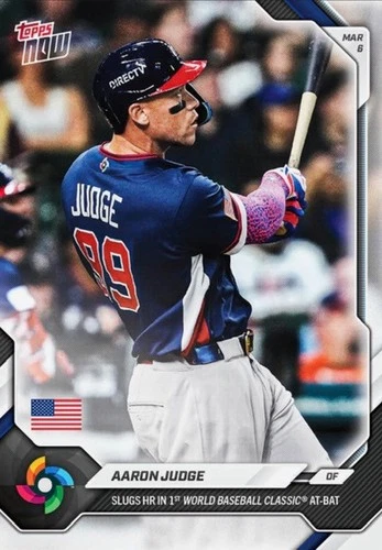 2026 TOPPS NOW WORLD BASEBALL CLASSIC CARD TEAM USA AARON JUDGE #WBC8