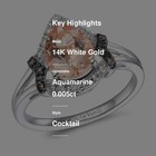 Le Vian 14K White Gold Cocktail Ring for Her 1.341 cts Morganite Diamond Size 5 — photo 2