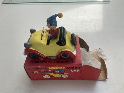 Vintage Morestone Toys: Noddy and his car. Enid Blyton. Schöne unmarkierte Box 1956