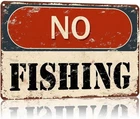 No Fishing Vintage Aluminum Print Poster Tin Metal Signs Home Décor 8x12