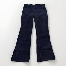 vintage 1970s mens corduroy bell bottoms Navy 32 x 30 Button Fly Disco Shelby