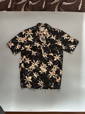 Vintage Paradise Found Hawaii Cotton Shirt Button Up Flower Print Men Size L