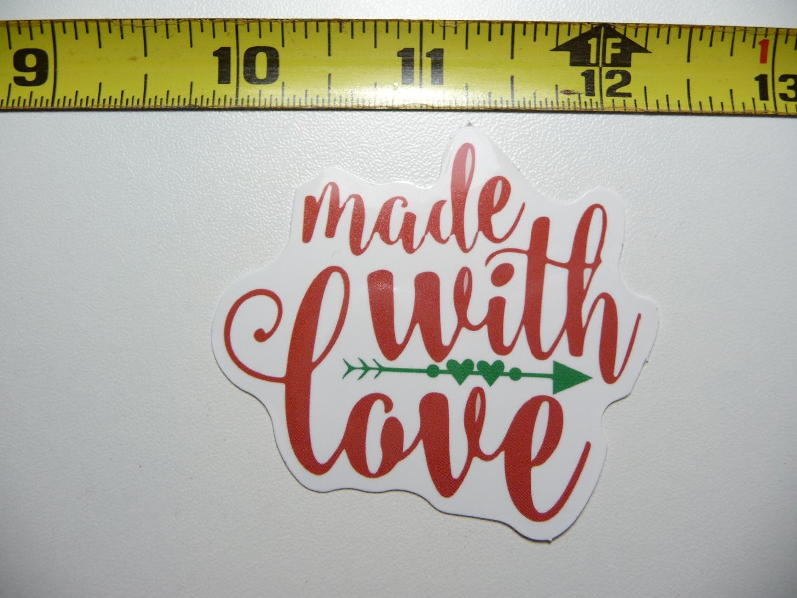 Motivational Made With Love Decal Sticker for Kindness & Positive Attitude
