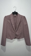 Safenie Vintage Cropped Blazer Mauve Purple Structured Jacket USA Made