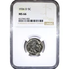 1936-D 5C NGC MS66 - Buffalo Nickel