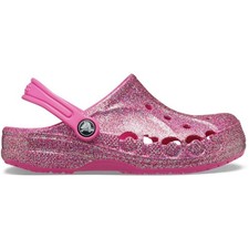 Crocs Toddler Baya Glitter Clogs   Lightweight, Glitter Finish, Pivot Heel Strap