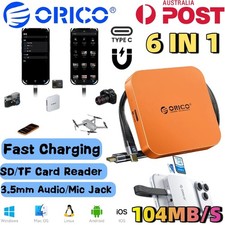 ORICO 6IN1 SSD Enclosure Magnetic M.2 2230 NVMe Expansion Hub Dock SD/TF Adapter