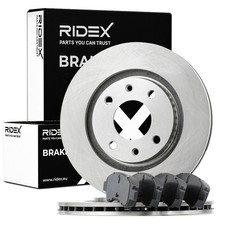 RIDEX Bremsenset Vorne Bremsscheiben Beläge passend für PEUGEOT 206 Schrägheck