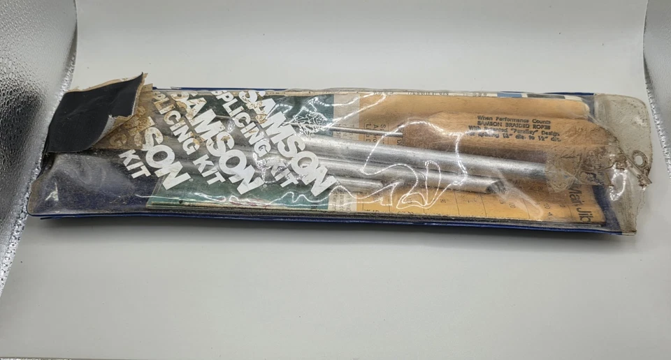 Kit de empalme de cuerda Sansón vintage EE. UU. 5 puños de aluminio, empujador, instrucciones vela Foto 3 de 4