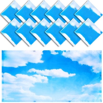 12 Pcs Fluorescent Light Covers Bulk, 4 x 2 ft Magnetic Fluorescent Drop Ceil...