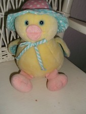 Eden Plush Musical Duck Polka Dot Bonnet You Are My Sunshine Windup