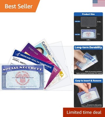 social security card protector sleeve 6 Pack Social Security Card Protector Sleeves, Ultra Clear & Durable 31Mil  Wa