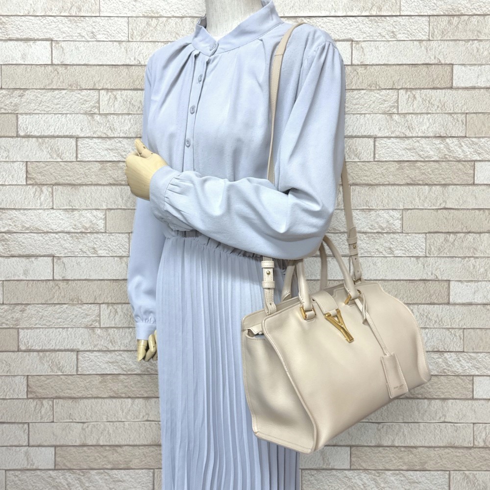 Borsa a tracolla SAINT LAURENT 311210 pelle 2 vie linea Y Petit Bakas usata