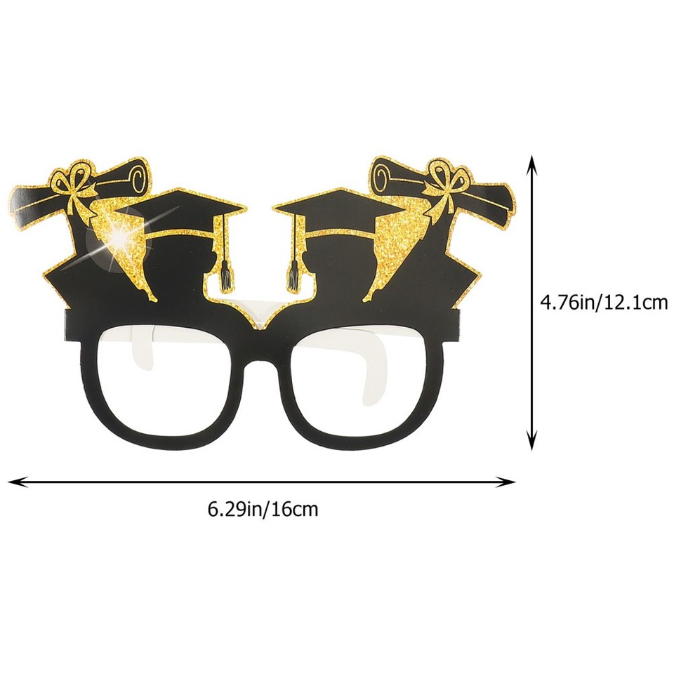 Color Grad Portrait Reusable Graduation Paper Glasses Party Photo Booth Props Multi Color ...